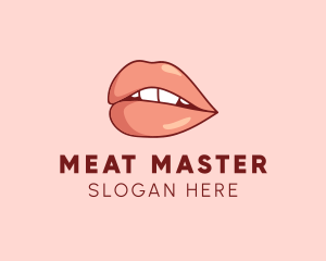 Sexy Nude Lips logo design