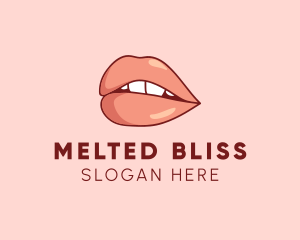 Sexy Nude Lips logo design