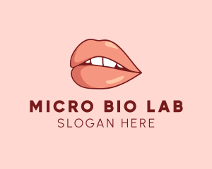 Sexy Nude Lips logo design