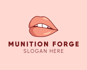 Sexy Nude Lips logo design