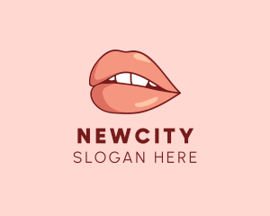 Sexy Nude Lips logo design