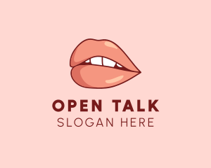 Sexy Nude Lips logo design