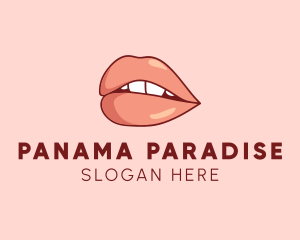 Sexy Nude Lips logo design