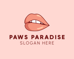 Sexy Nude Lips logo design