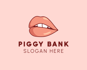 Sexy Nude Lips logo design