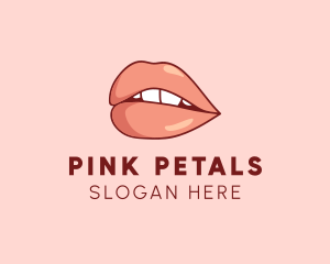 Sexy Nude Lips logo design