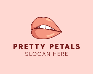 Girly - Sexy Nude Lips logo design