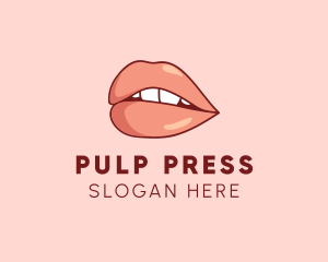 Sexy Nude Lips logo design