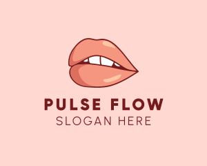 Sexy Nude Lips logo design