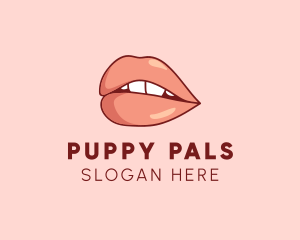 Sexy Nude Lips logo design