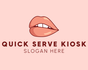 Sexy Nude Lips logo design