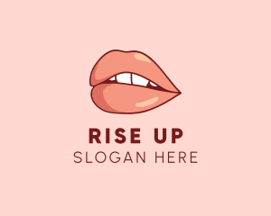 Sexy Nude Lips logo design