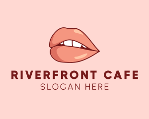 Sexy Nude Lips logo design