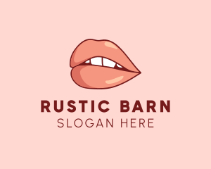 Sexy Nude Lips logo design