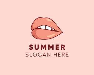 Sexy Nude Lips logo design