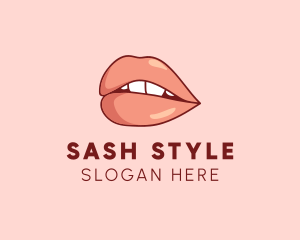 Sexy Nude Lips logo design