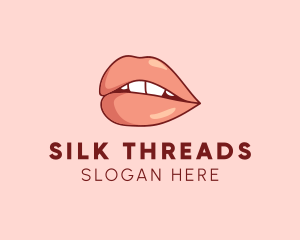 Sexy Nude Lips logo design