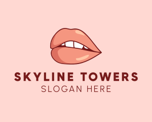 Sexy Nude Lips logo design