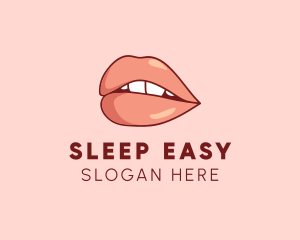 Sexy Nude Lips logo design