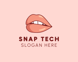 Sexy Nude Lips logo design