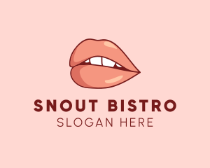 Sexy Nude Lips logo design