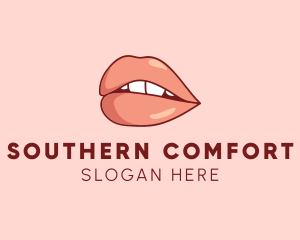 Sexy Nude Lips logo design