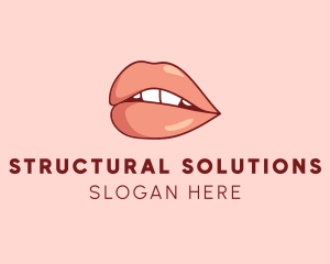 Sexy Nude Lips logo design