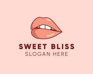 Sexy Nude Lips logo design