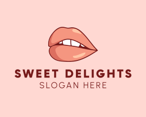 Sexy Nude Lips logo design