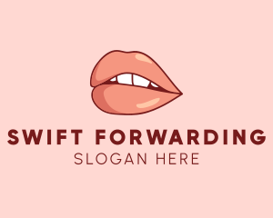 Sexy Nude Lips logo design