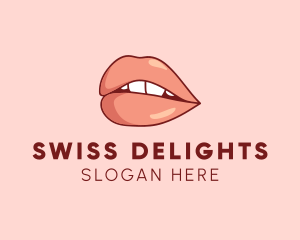 Sexy Nude Lips logo design