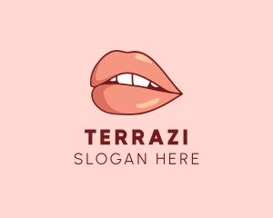 Sexy Nude Lips logo design