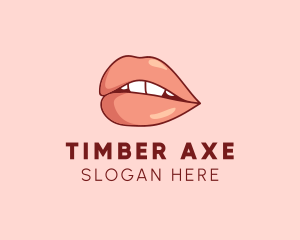 Sexy Nude Lips logo design