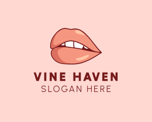 Sexy Nude Lips logo design