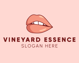 Sexy Nude Lips logo design