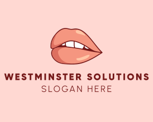 Sexy Nude Lips logo design