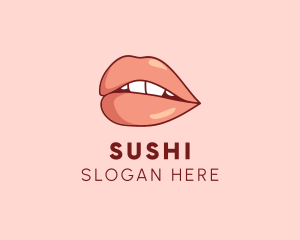 Sexy Nude Lips logo design