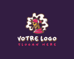 Vape - Skeleton Vape Smoking logo design