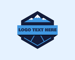 Mountain Climbing - Snow Moutain Badge logo design
