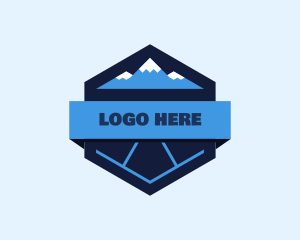 Hills - Snow Moutain Badge logo design