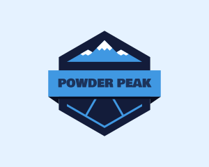 Ski - Snow Moutain Badge logo design