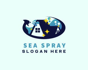 Spray Wash Housekeeping logo design