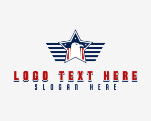 Wings - Military Eagle Star logo design