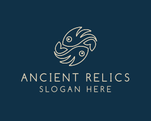 Sea Pisces Fish logo design