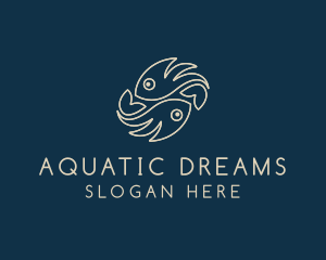 Pisces - Sea Pisces Fish logo design