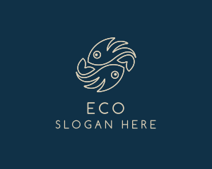 Aquatic - Sea Pisces Fish logo design