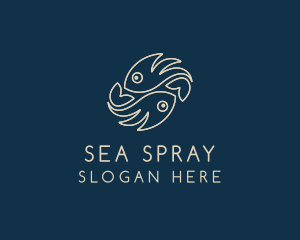 Sea Pisces Fish logo design