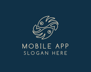 Aquarium - Sea Pisces Fish logo design