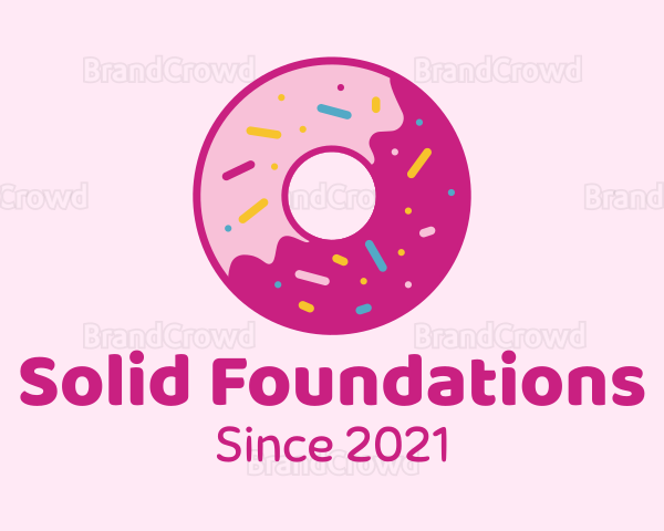 Yummy Sprinkled Doughnut Logo