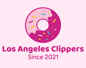 Donut - Yummy Sprinkled Doughnut logo design